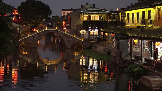 西塘古镇夜景视频的预览图