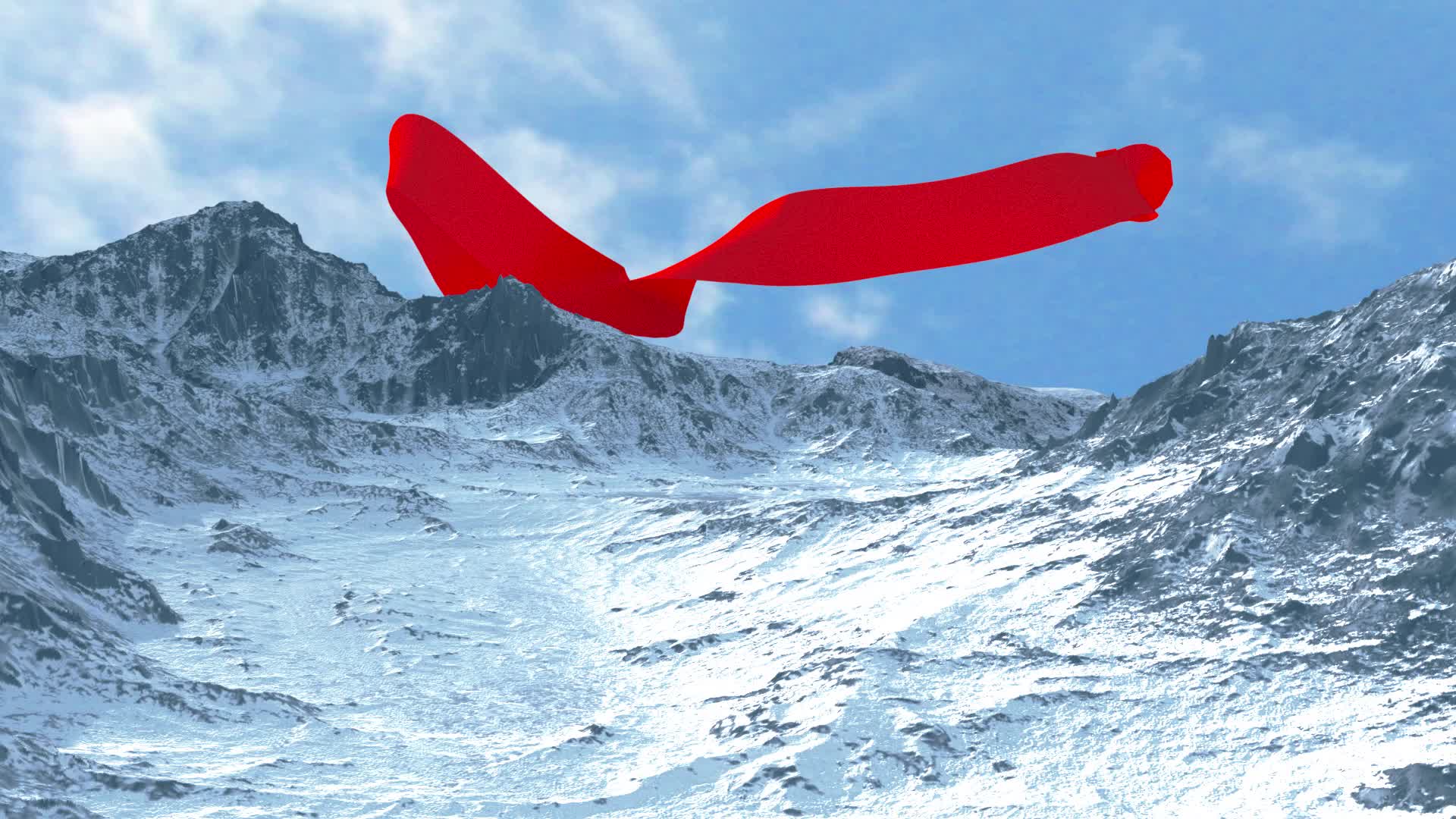 公司LOGO演绎雪山红绸发布会片头落版片尾大气震撼视频的预览图