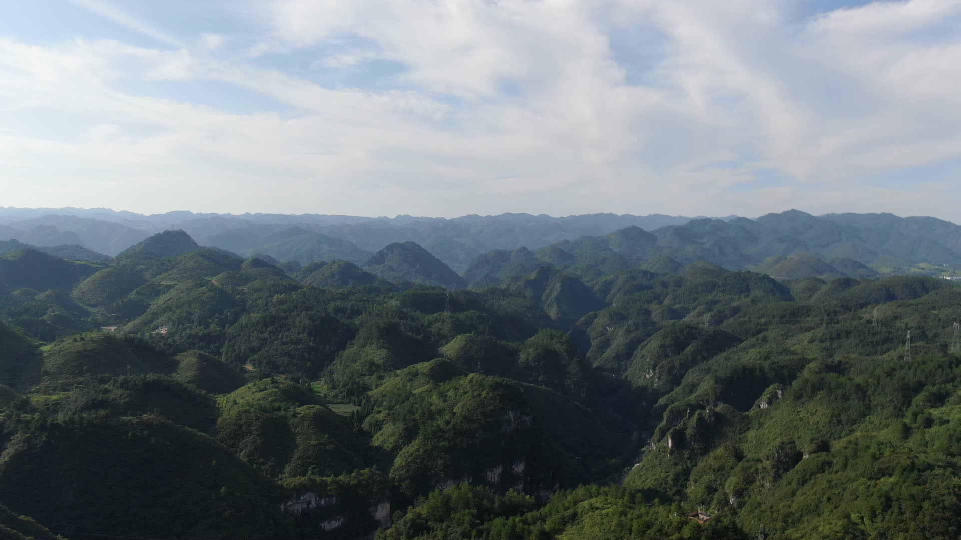 航拍大自然森林山川原野视频的预览图