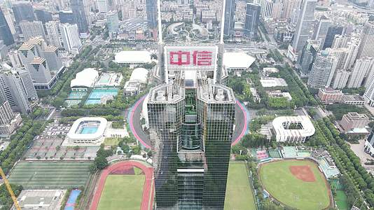 广州天河区城市中轴建筑航拍视频的预览图