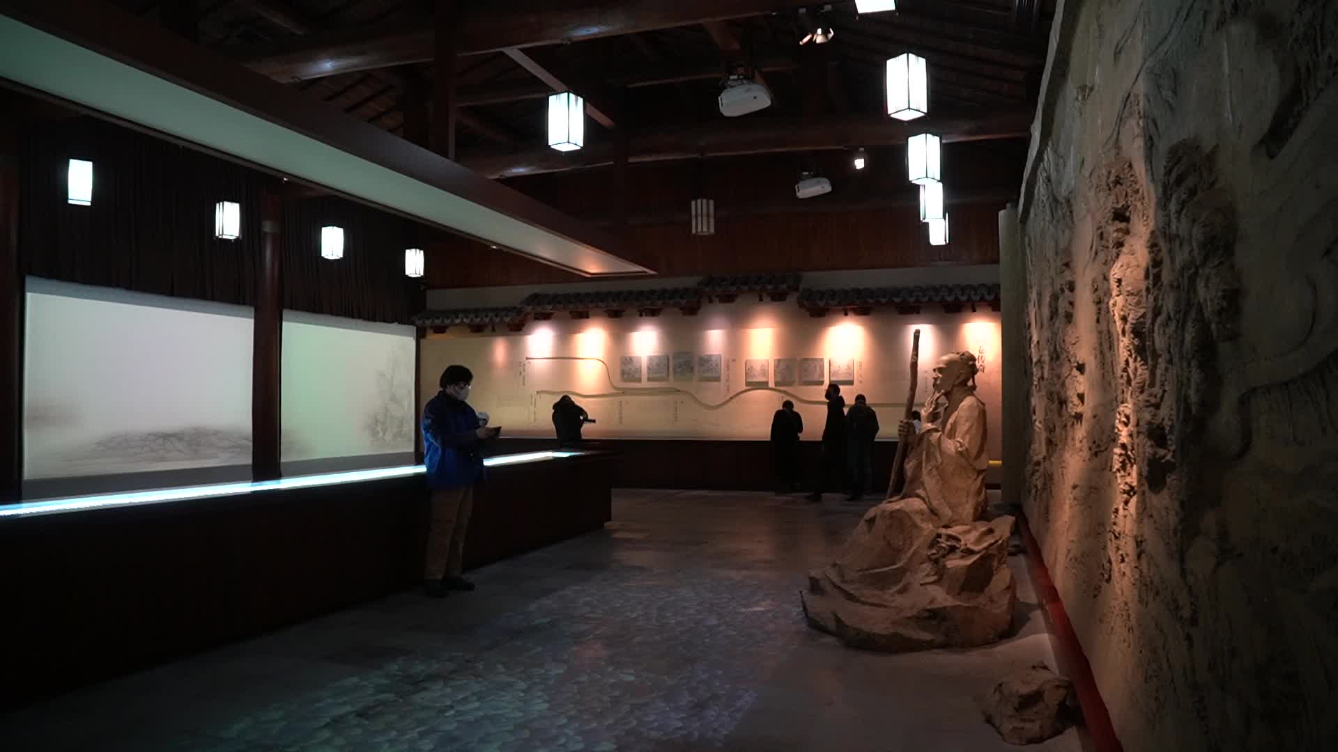 浙江杭州富春江黄公望故居实拍视频视频的预览图