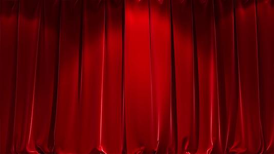 4K地产开盘片头活动大气丝绸红色金色奢华高端展会背景LED视频背景舞台大幕拉开视频的预览图