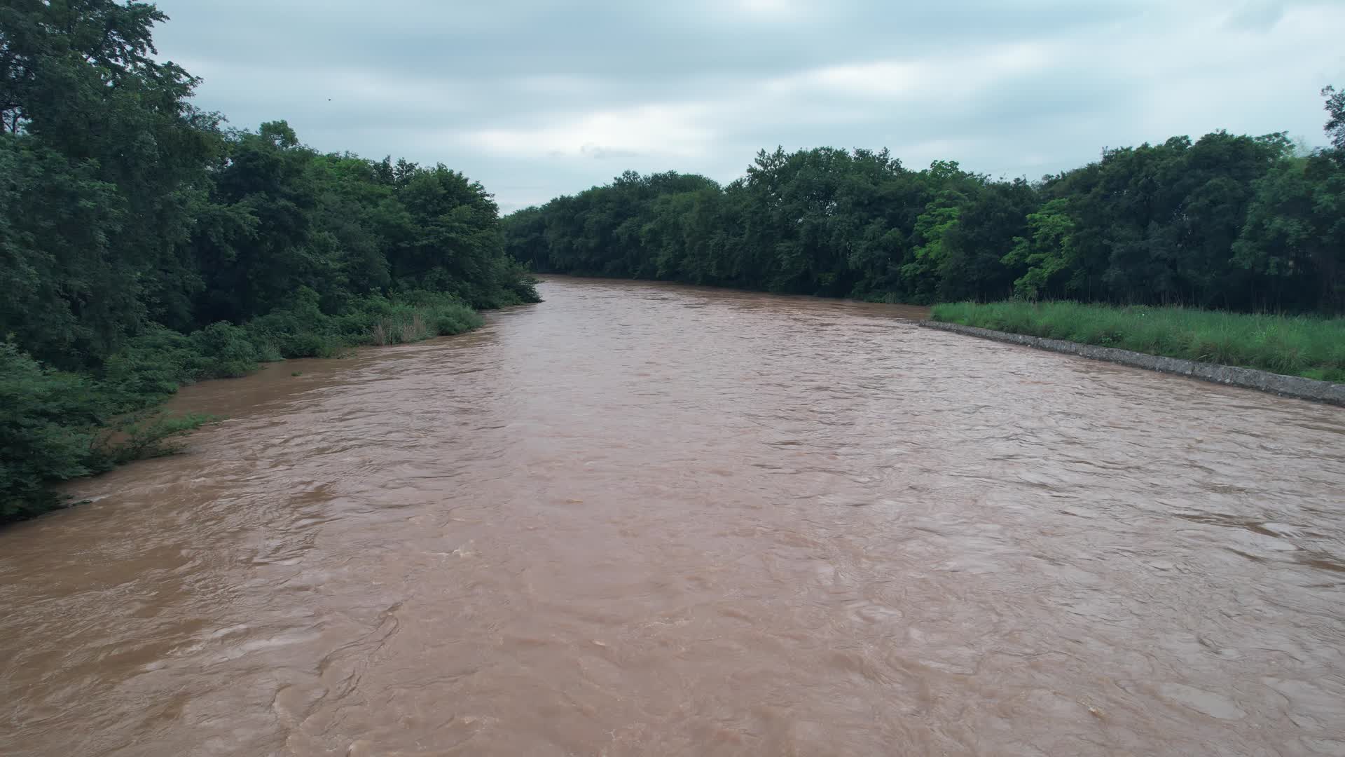 水灾水患夏季洪水江河暴涨视频的预览图