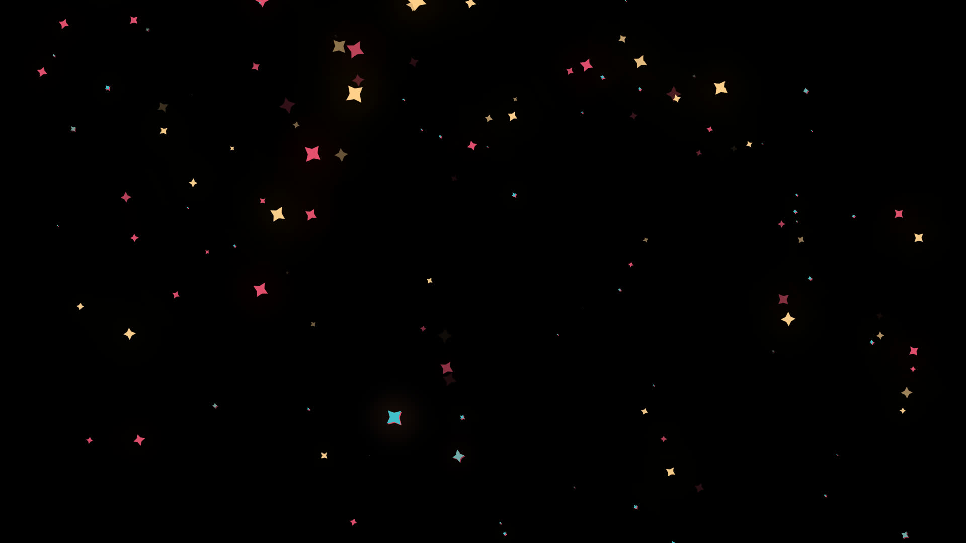 4K彩色星星粒子下落通道视频无缝循环视频的预览图