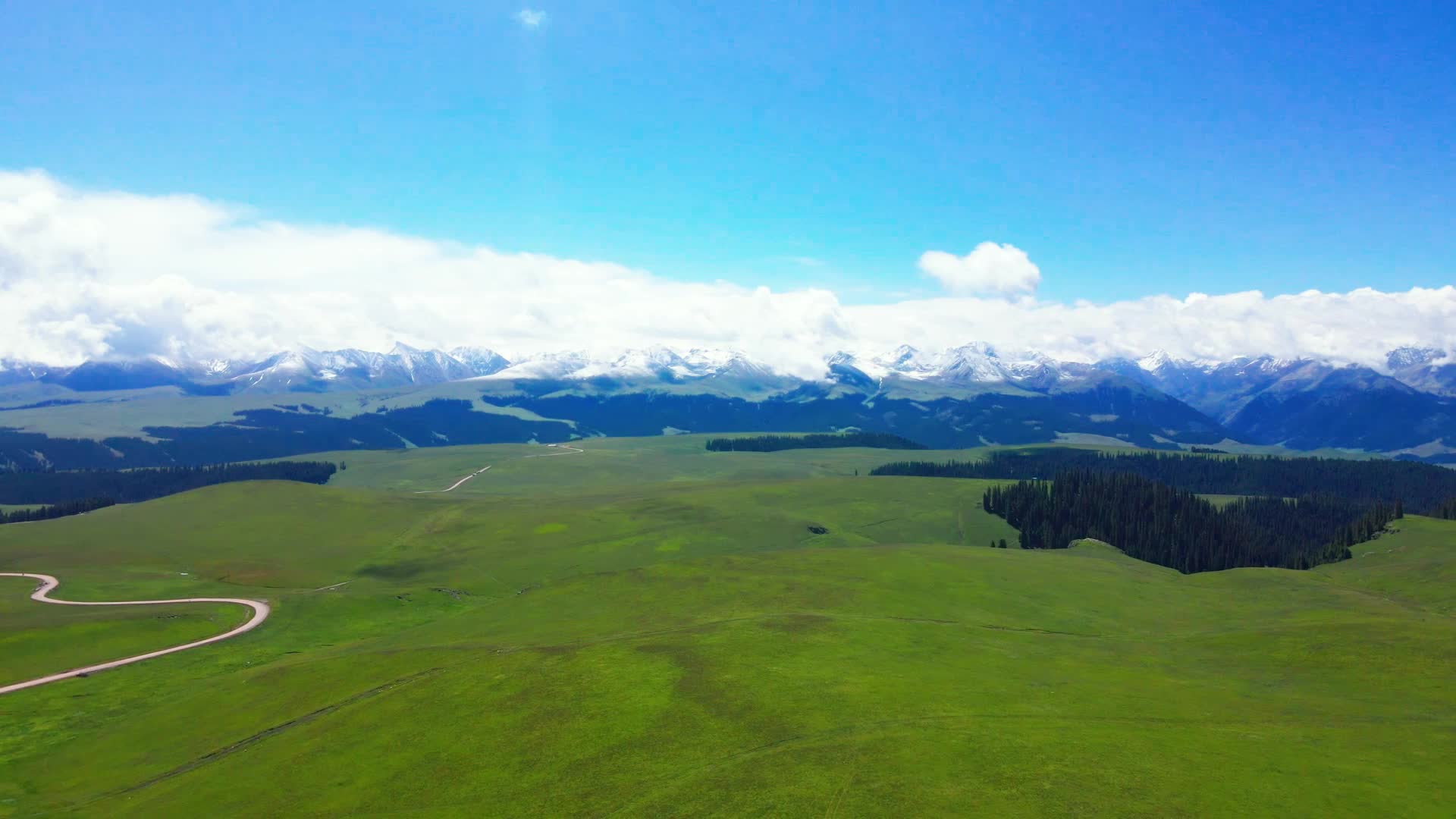 新疆喀拉峻大草原航拍视频的预览图