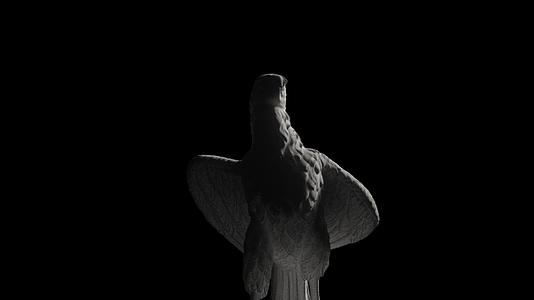 雕塑老鹰光影黑白抽象意识流梦境带通道视频的预览图