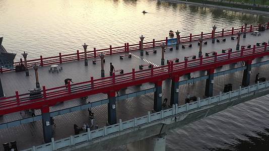 咸阳古渡廊桥航拍视频的预览图