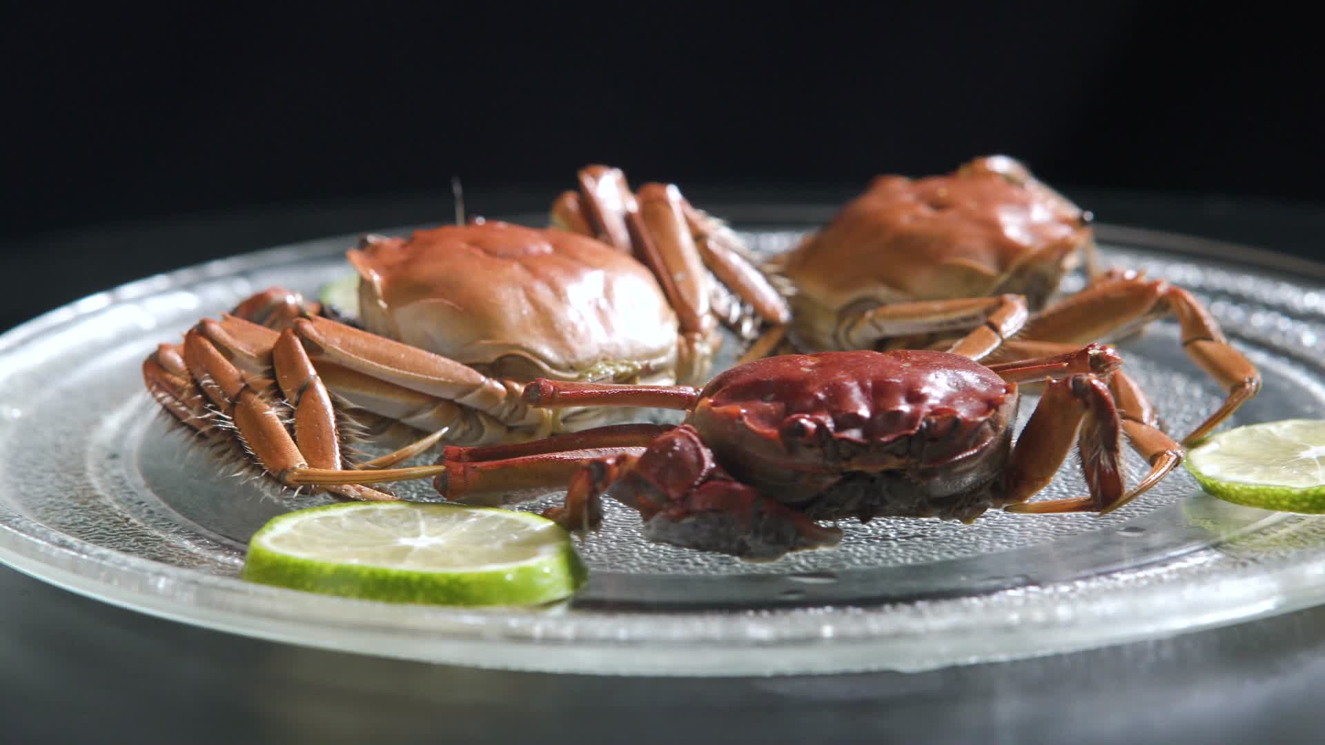 螃蟹美食美味清蒸螃蟹大闸蟹视频的预览图