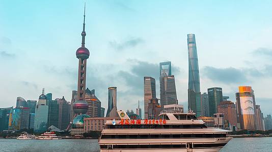 4K城市宣传片上海延时陆家嘴夜景合集视频的预览图