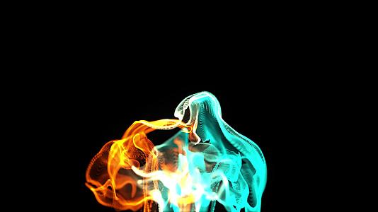 4K抽象模拟流体元素游戏竞技红蓝特效视频的预览图