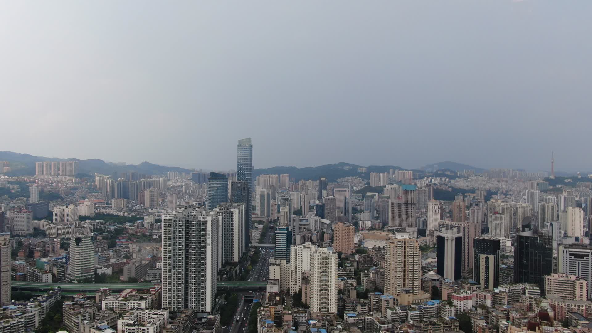 贵州贵阳城市高楼建筑4K航拍视频视频的预览图