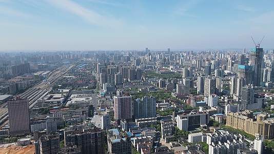 湖南长沙城市高楼建筑天际线航拍视频视频的预览图