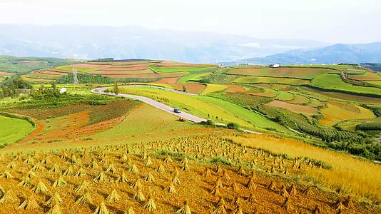 4K航拍云南红土地农业耕地视频的预览图