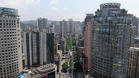 贵州贵阳城市高楼商务建筑航拍视频的预览图