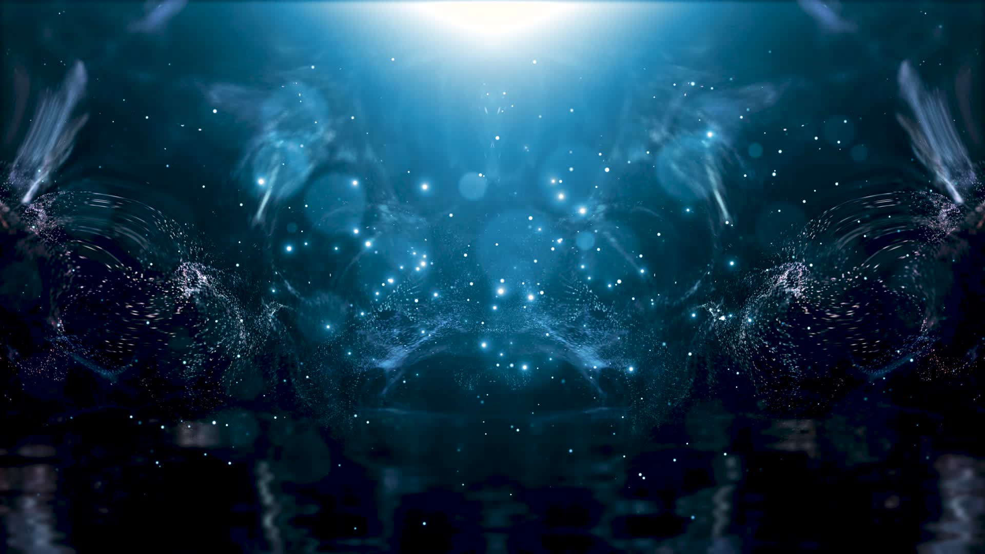 4K蓝色粒子抽象舞台背景视频视频的预览图