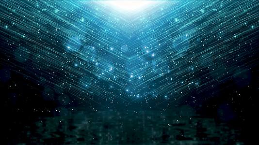 4K蓝色粒子流体抽象光斑炫光VJ夜店唯美背景视频的预览图