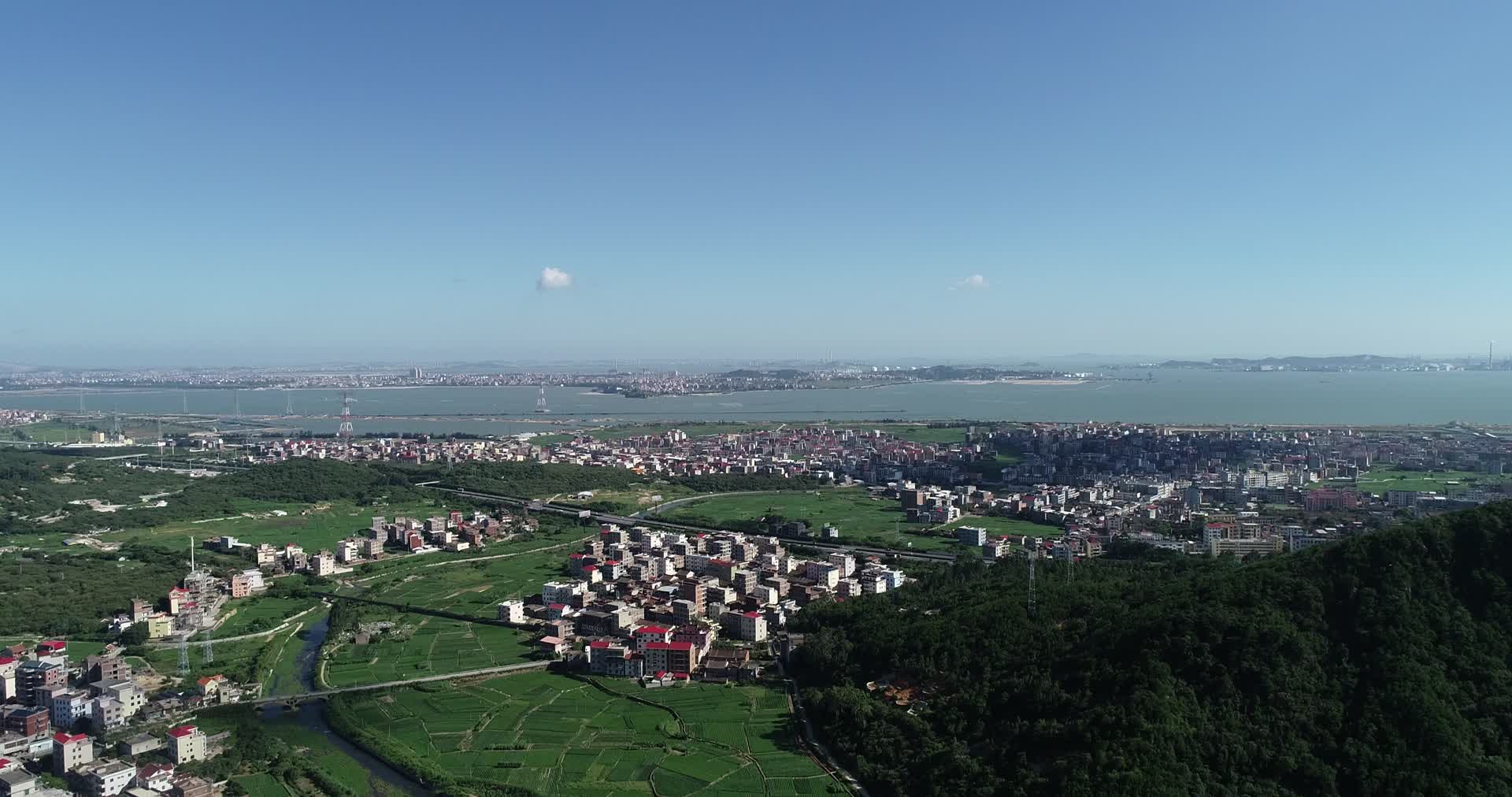 福建省莆田市城厢区新农村航拍视频的预览图
