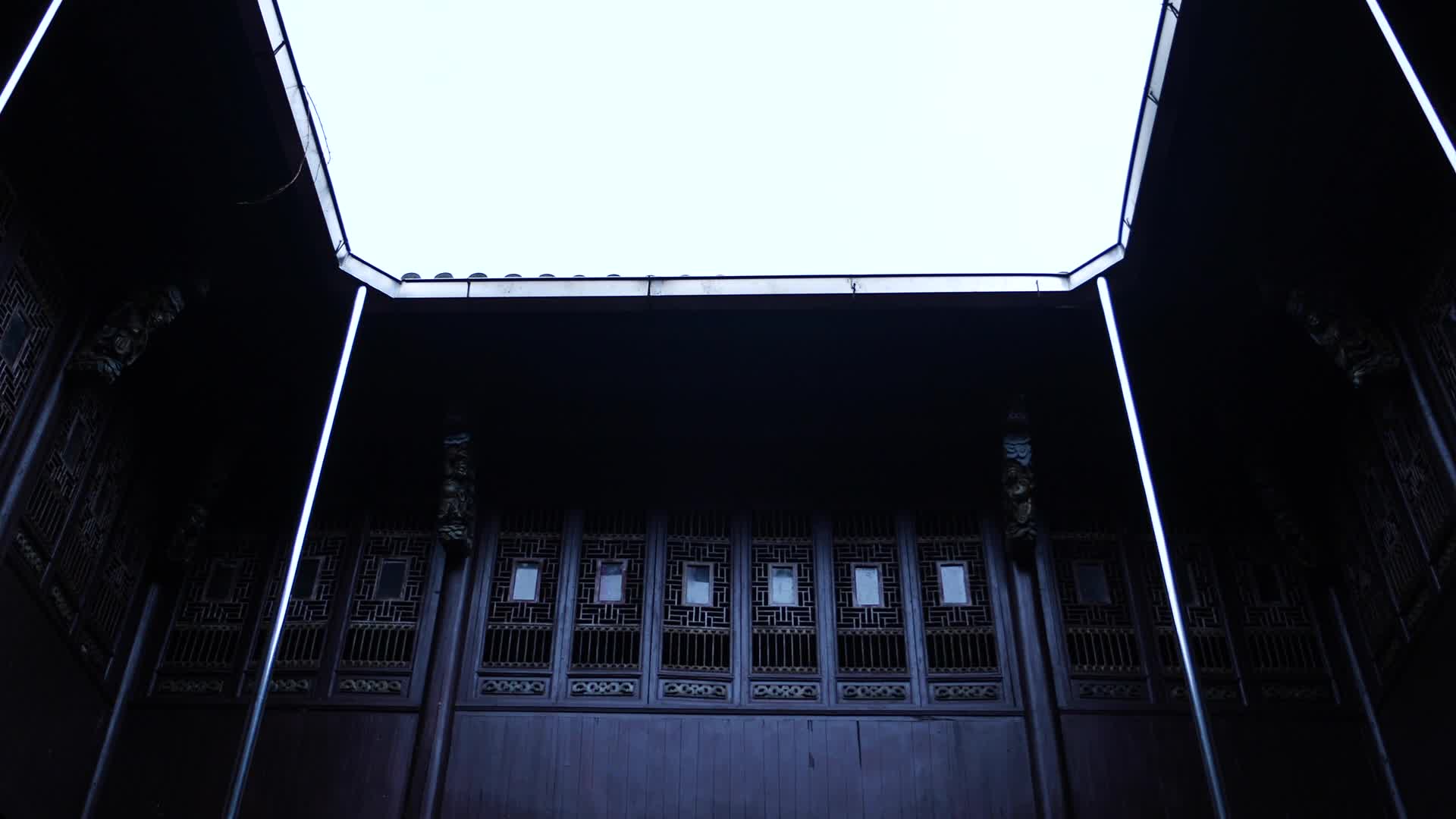 安徽九华山古刹甘露寺建筑风景视频的预览图
