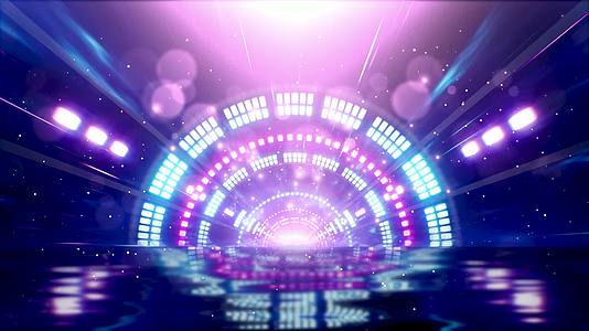 4K未来隧道科技感舞台背景唯美歌唱晚会视频的预览图