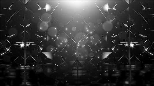 4K黑白几何体有机体抽象VJ夜店夜场庆典舞台舞美背景唯美歌唱晚会发布会走秀视频的预览图