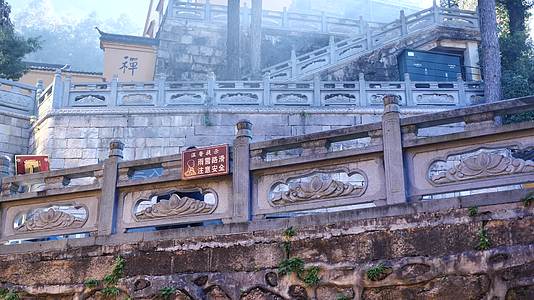 安徽九华山祗园禅寺建筑风景视频的预览图