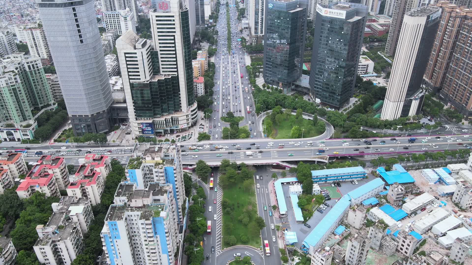 广州天河东立交桥航拍视频的预览图