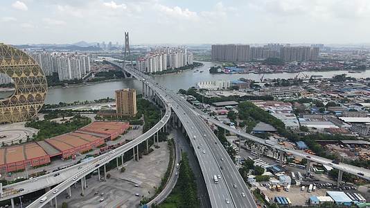 广州东沙大桥城市交通视频的预览图