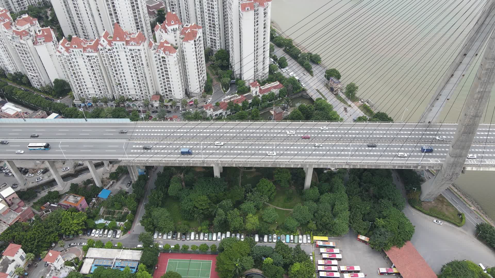 广州东沙大桥城市交通视频的预览图
