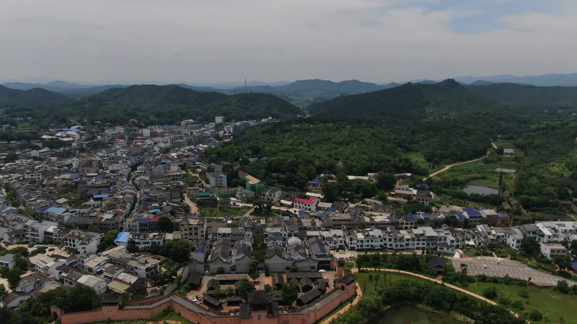 湖南长沙道林古镇4A景区航拍视频的预览图