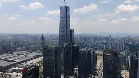 贵阳第一高楼贵阳银行双塔航拍视频的预览图