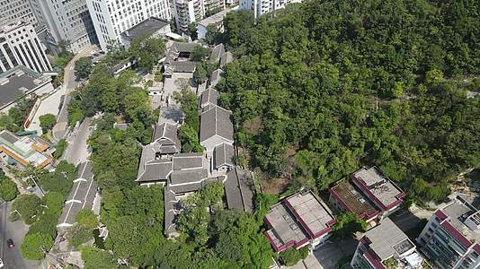 俯拍贵州贵阳阳明祠古建筑视频的预览图