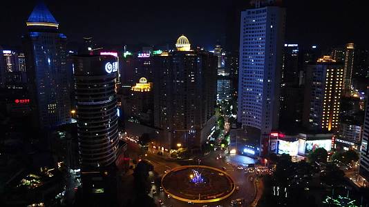 航拍贵州贵阳城市夜景交通视频的预览图