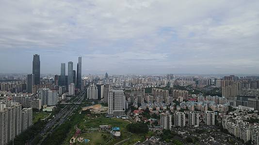广西南宁东盟商务区高楼建筑航拍视频的预览图