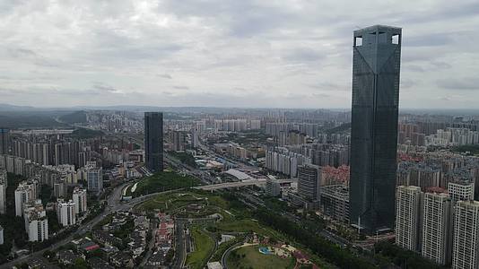 广西南宁金投中心商务建筑航拍视频的预览图