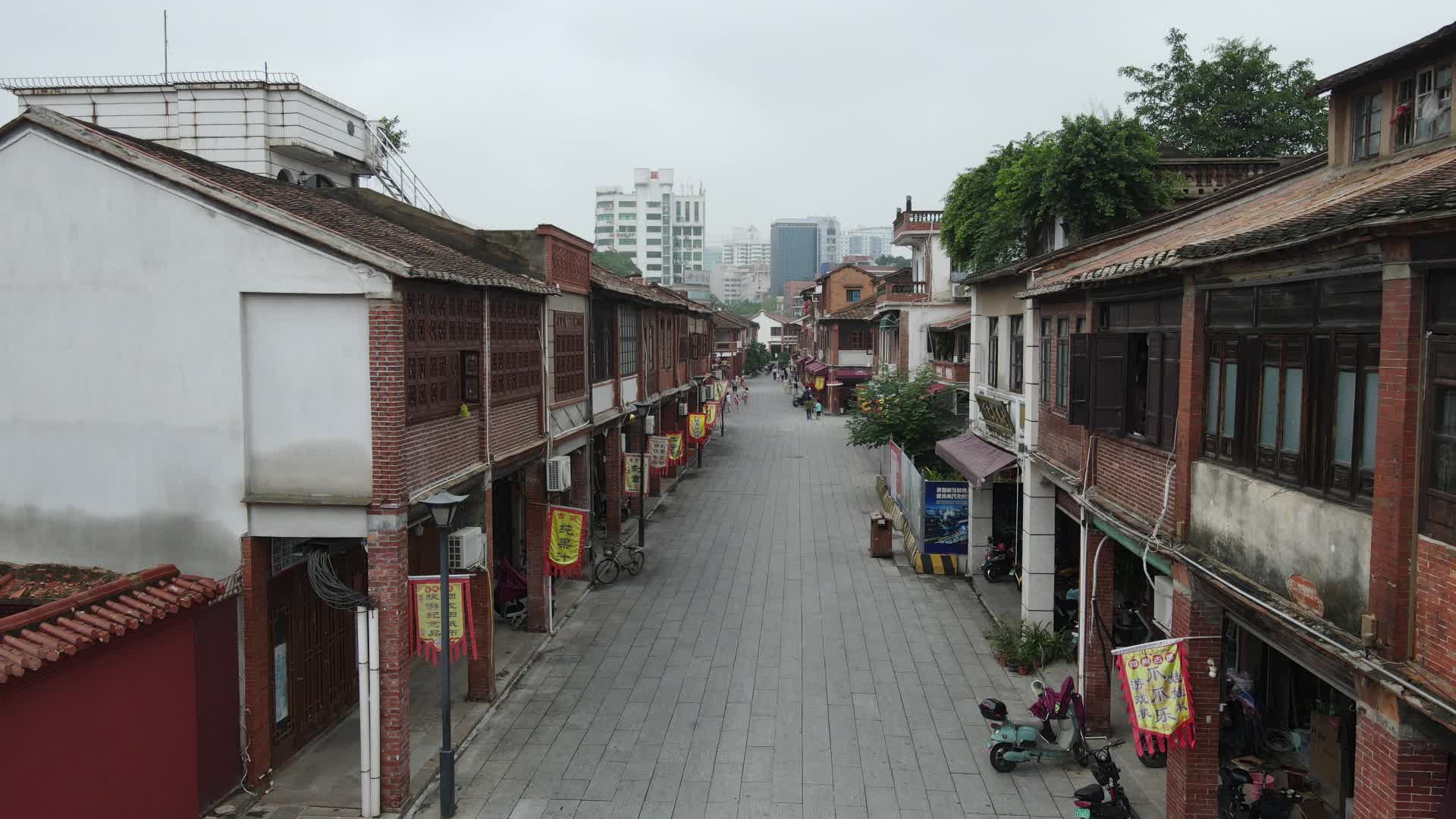 福建漳州古城著名旅游景点航拍视频的预览图