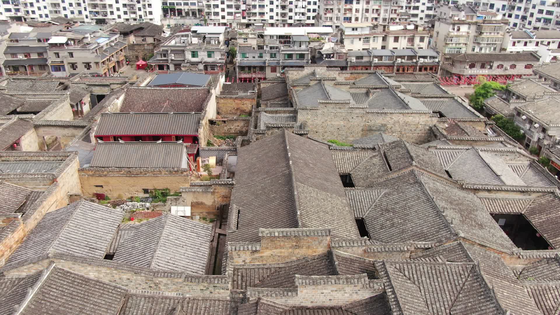 航拍福建泰宁5A景区泰宁古城历史文化古建筑视频的预览图