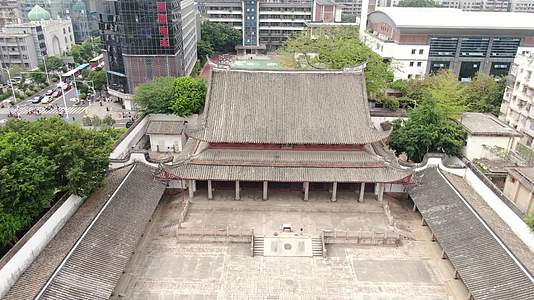 福建福州文庙历史文化古建筑航拍视频的预览图