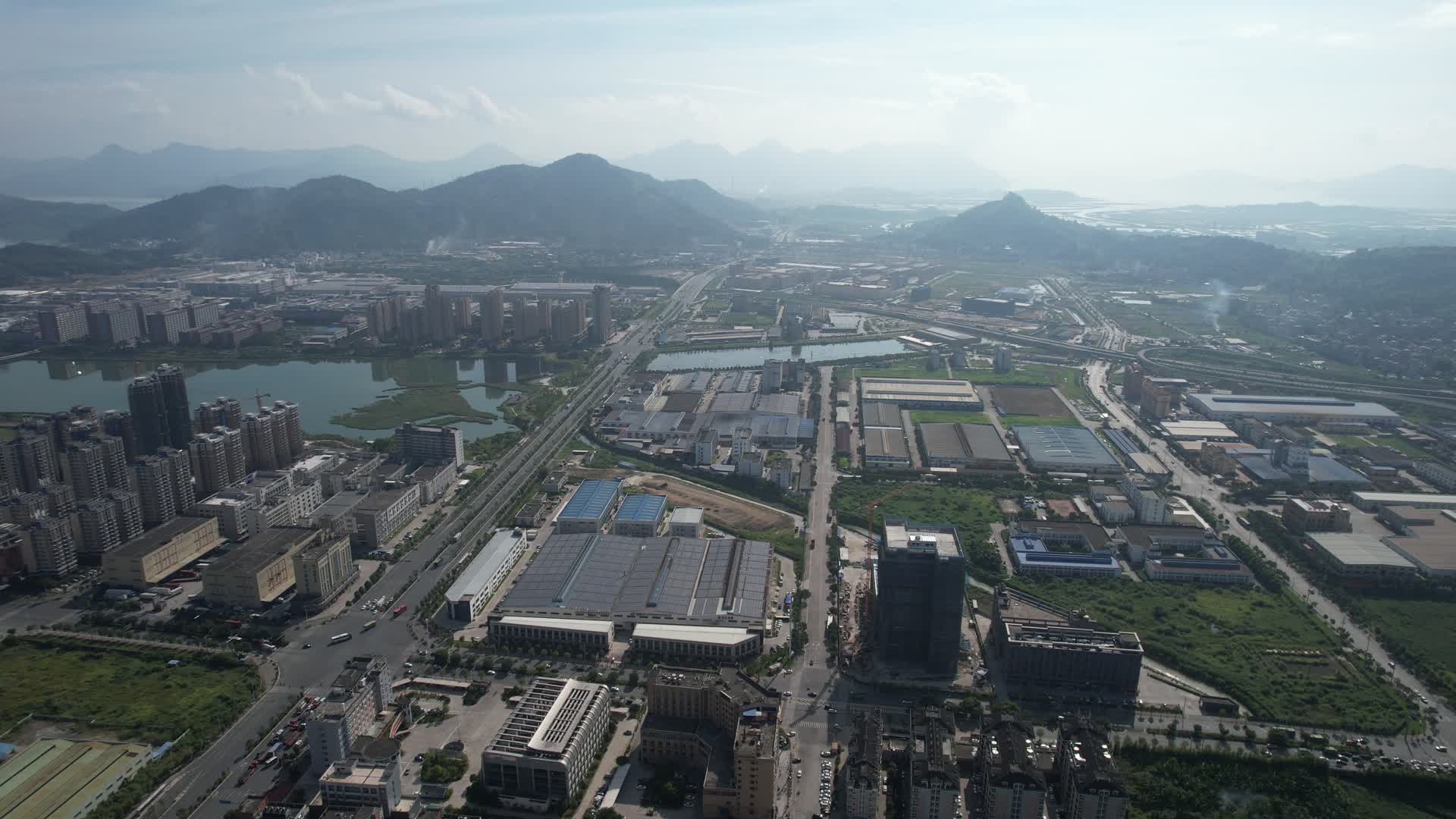福建宁德漳湾工业区航拍视频的预览图