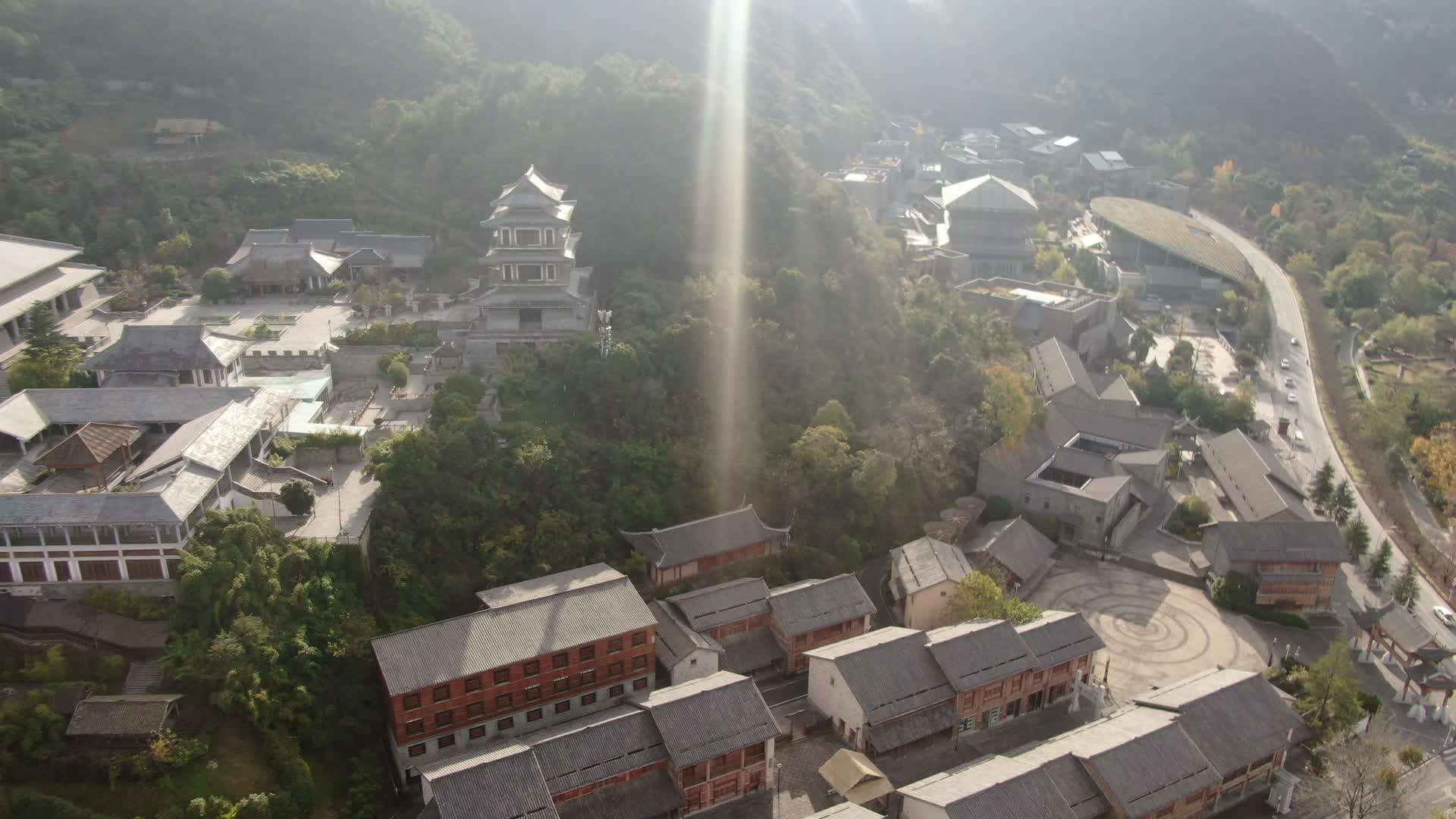 贵州贵阳孔学堂历史文化古建筑航拍视频的预览图