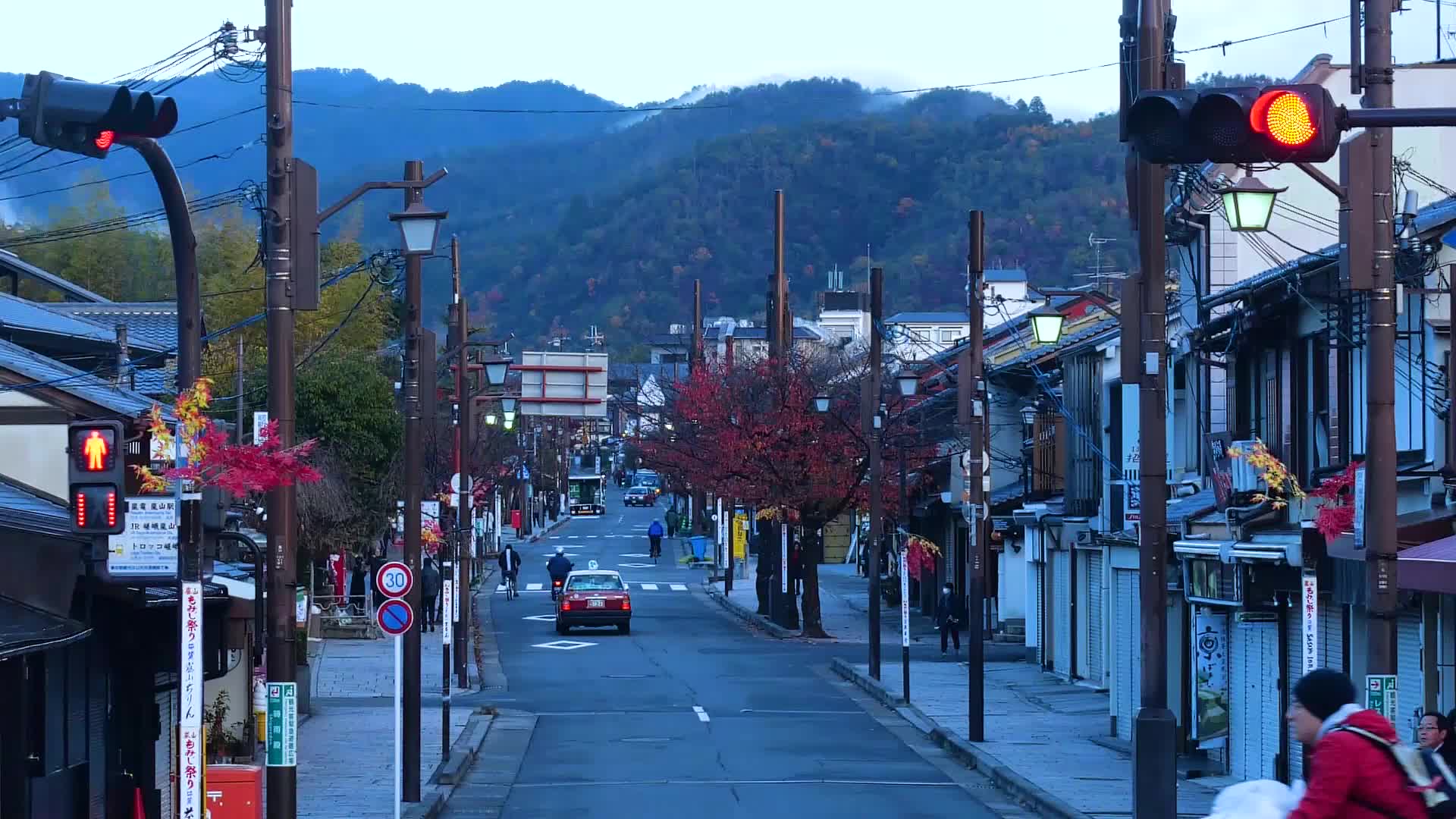 日本岚山海边景点视频的预览图