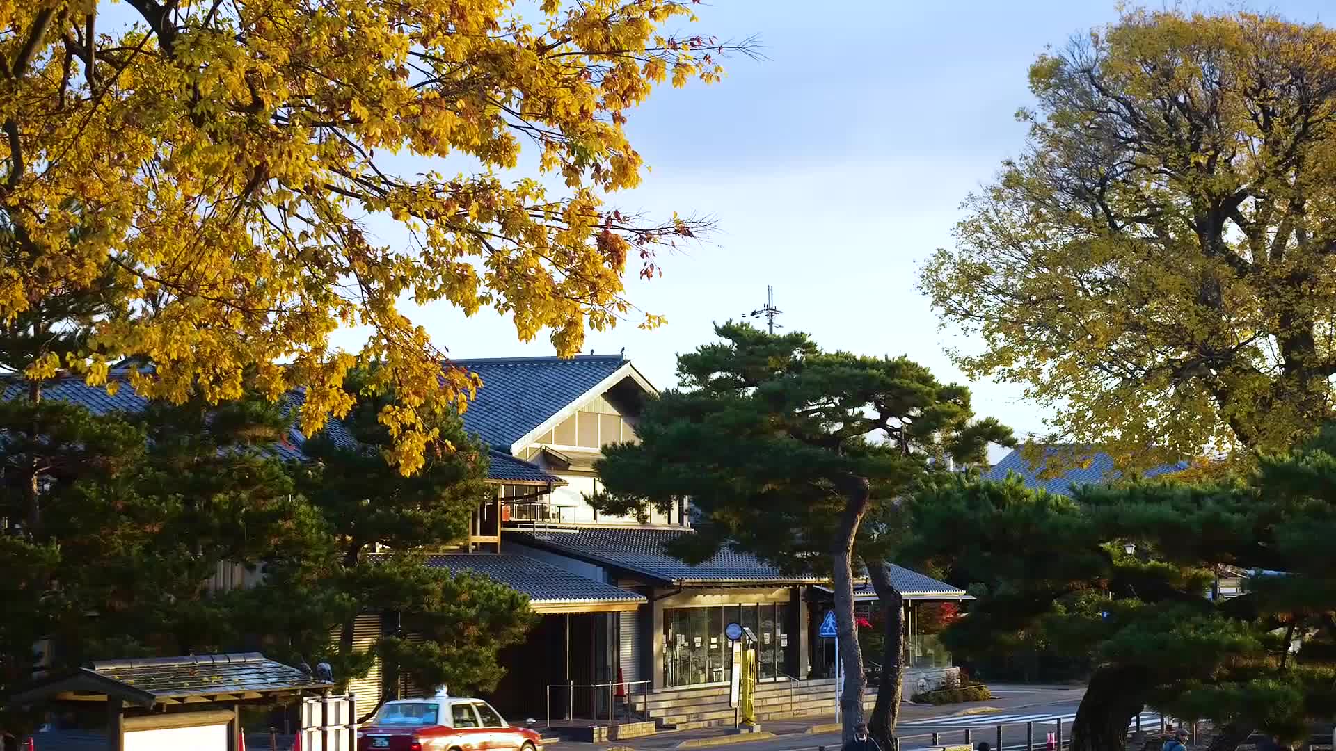 日本岚山海边日出景点视频的预览图