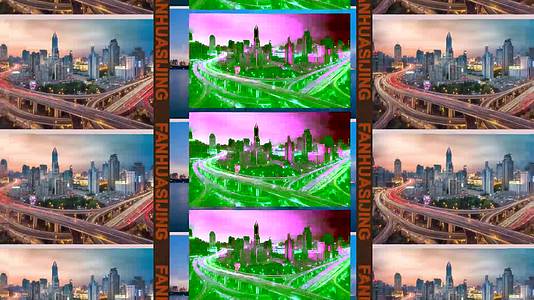 城市之光相册滑动效果模板视频的预览图