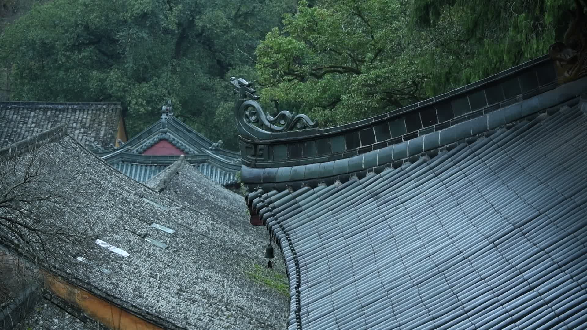 浙江天台山千年古刹国清寺风景视频的预览图