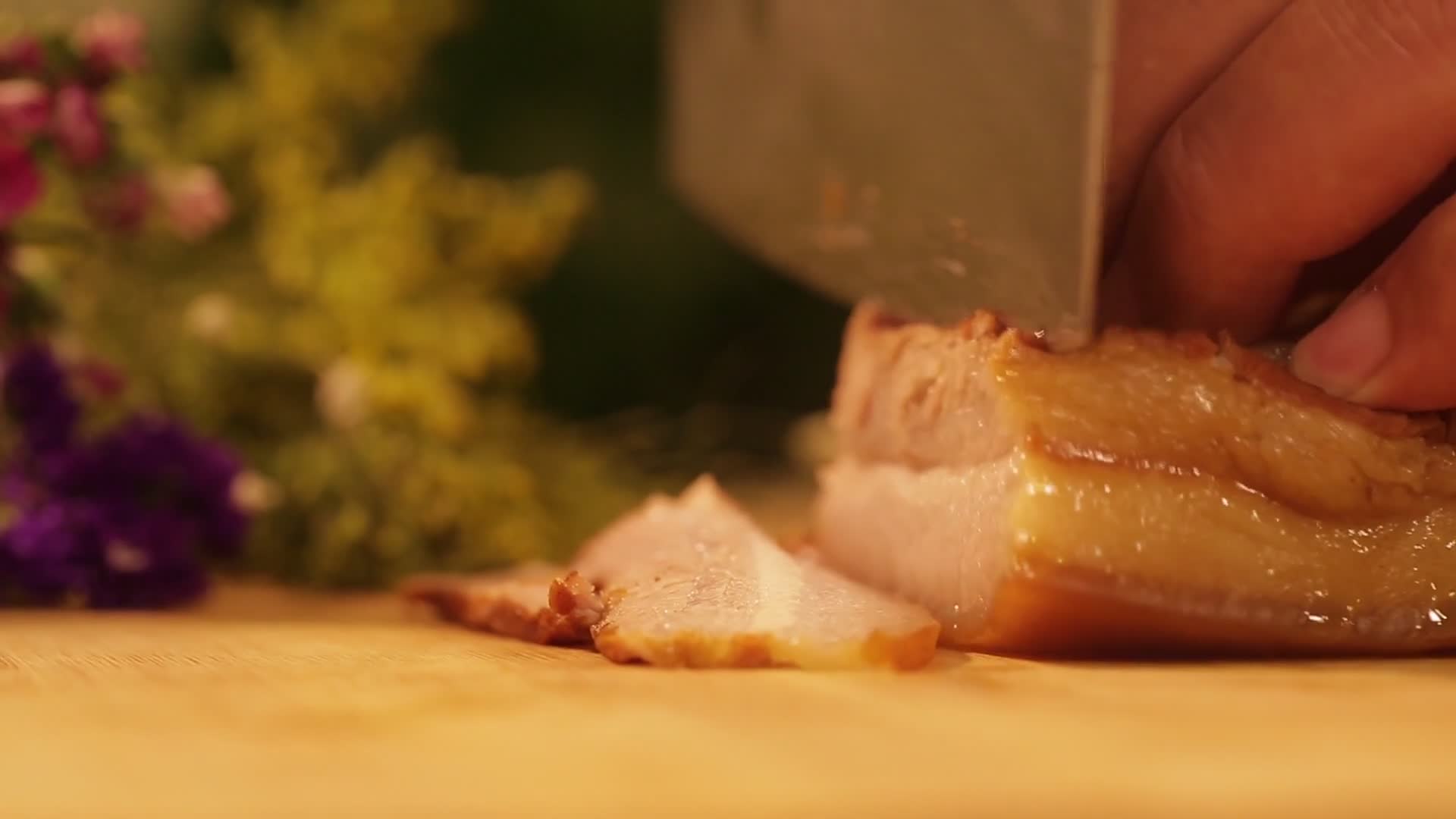 卤肉五花肉白肉片视频的预览图