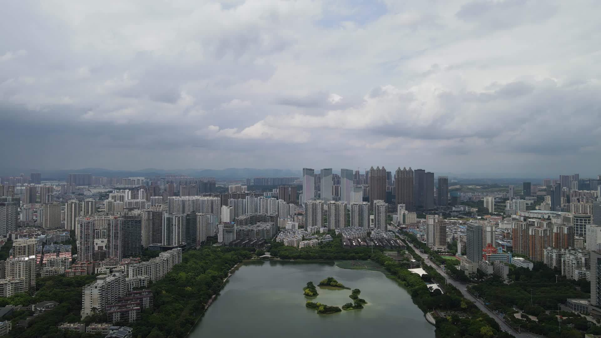 广西南宁南湖公园航拍视频的预览图