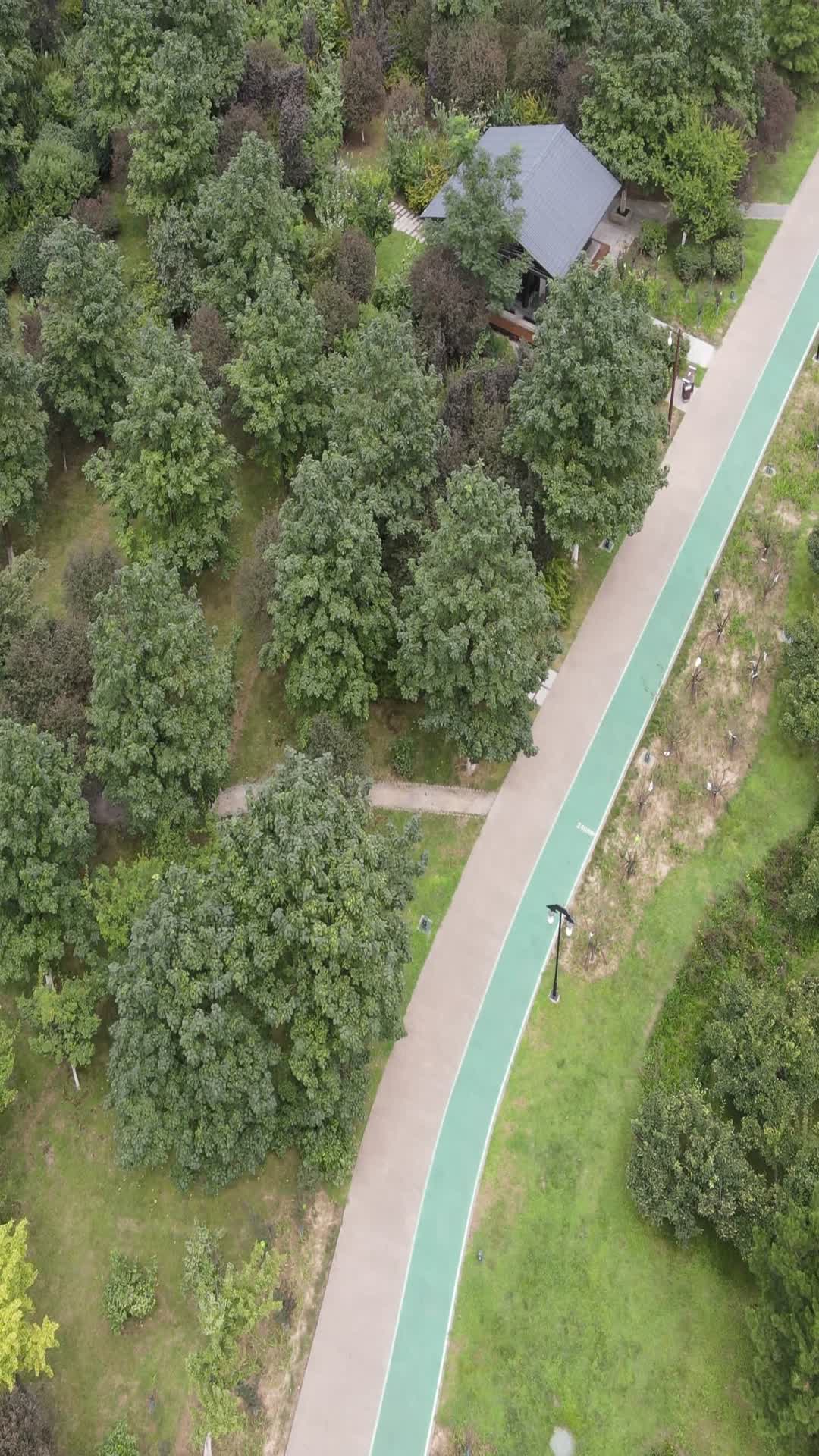 西安大明宫运动公园城市4k航拍竖拍视频的预览图
