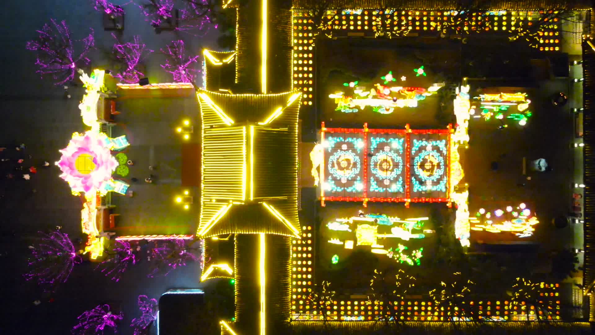 4K航拍南京夫子庙灯会夫子庙夜景视频的预览图