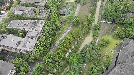 杭州西湖区美院象山城市航拍4k视频的预览图
