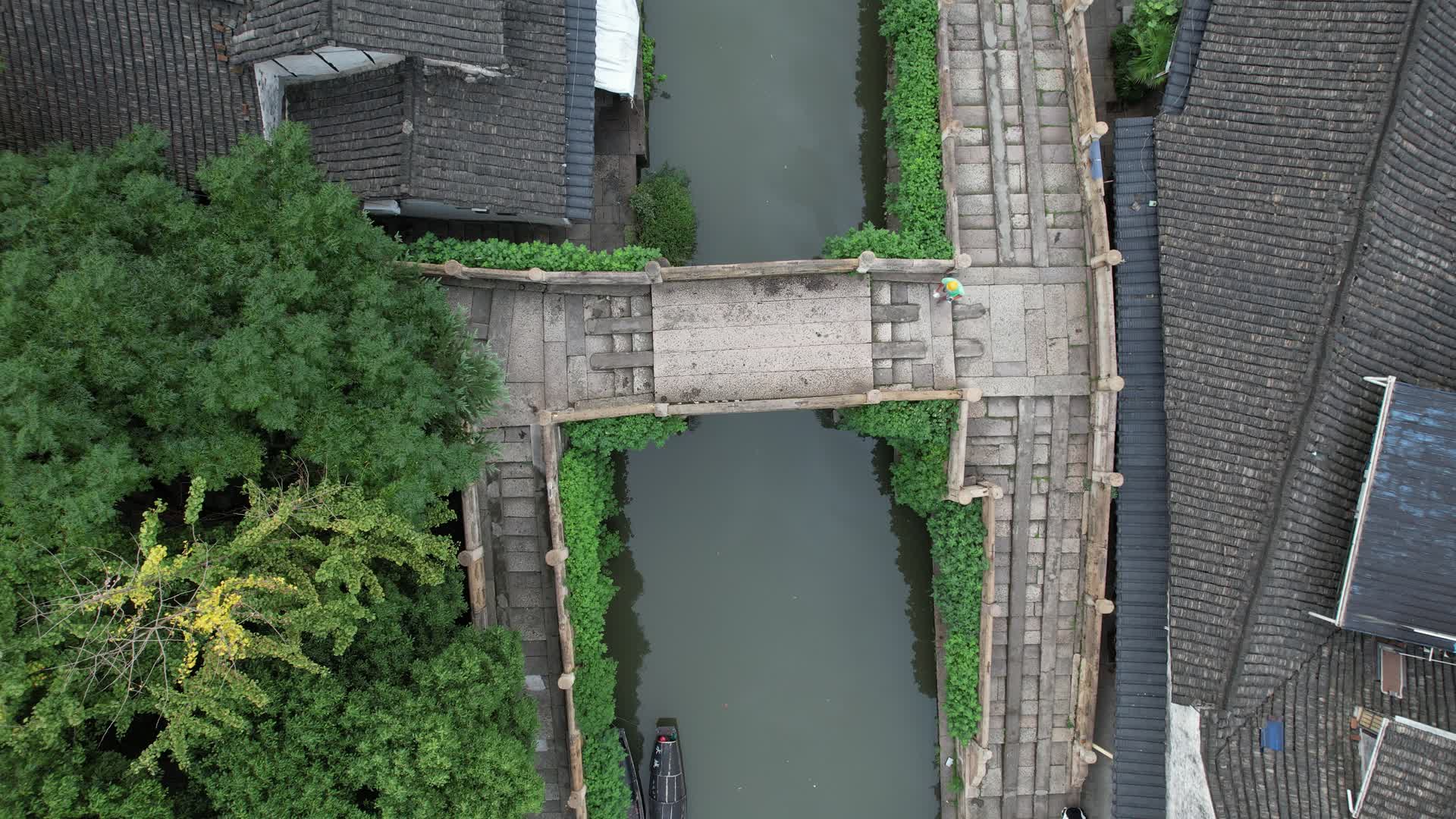 浙江绍兴八字桥水乡风景5K航拍视频视频的预览图