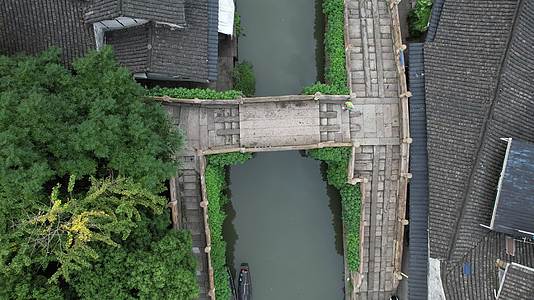 浙江绍兴八字桥水乡风景5K航拍视频视频的预览图